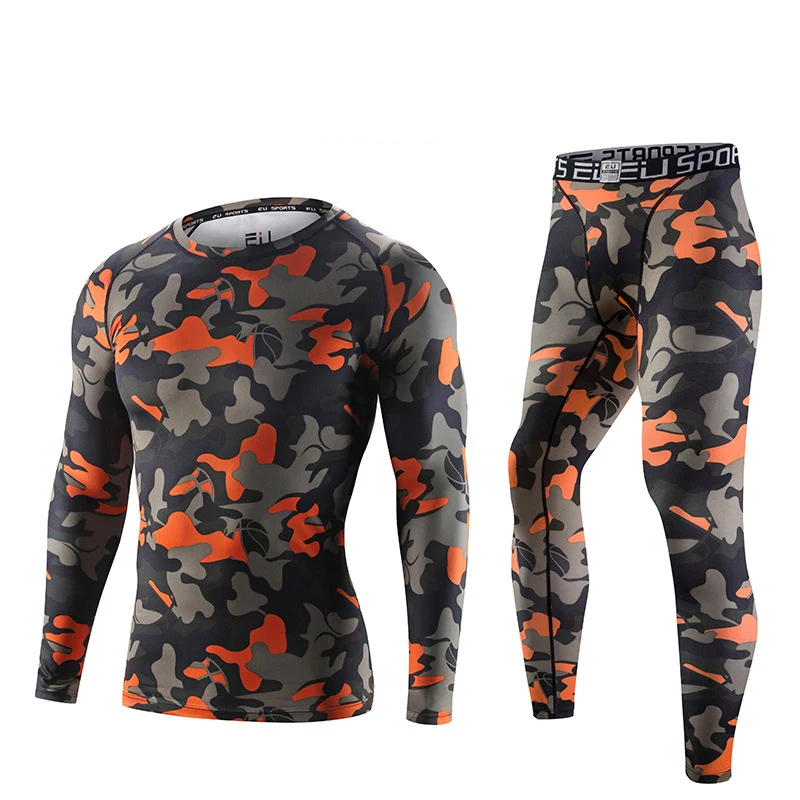 Камуфляжный принт тренировочная одежда для мужчин и женщин спортивный костюм