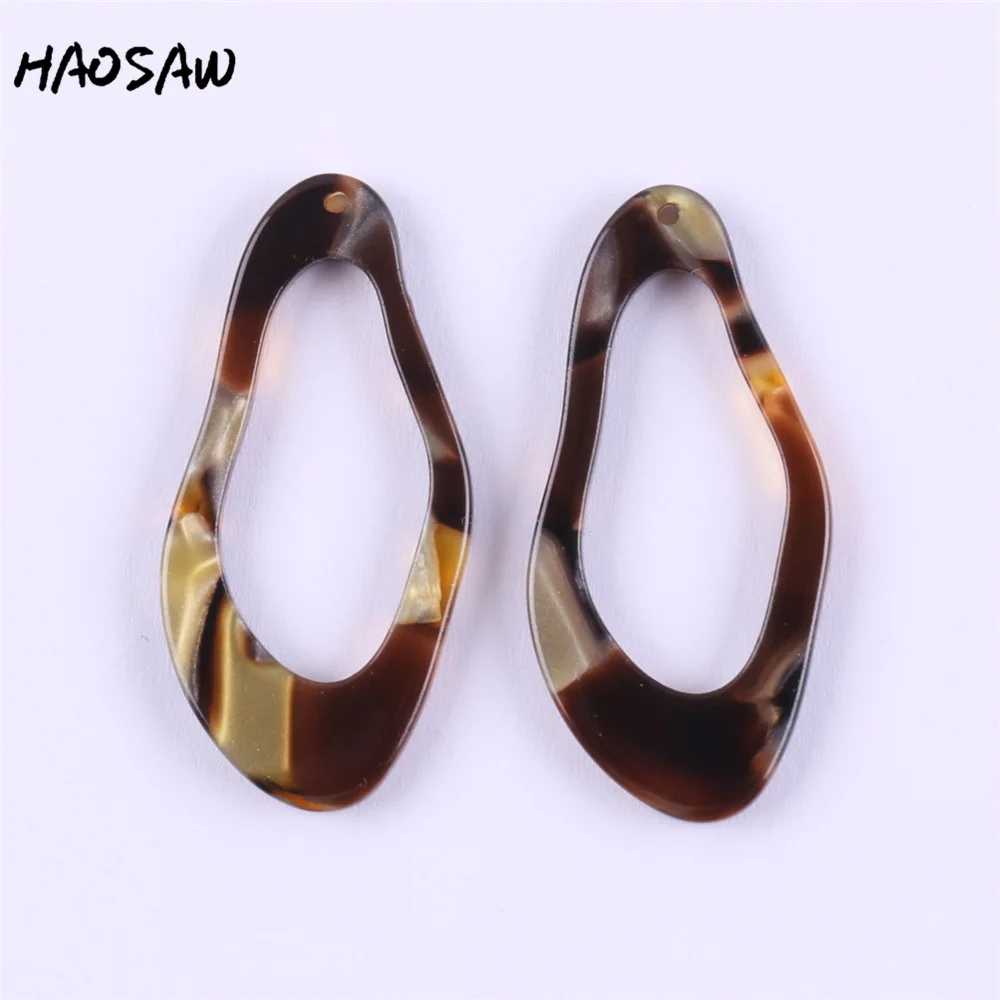 HAOSAW 19*41 мм 6 шт./лот ювелирные аксессуары/бусины из уксусной кислоты/неправильной