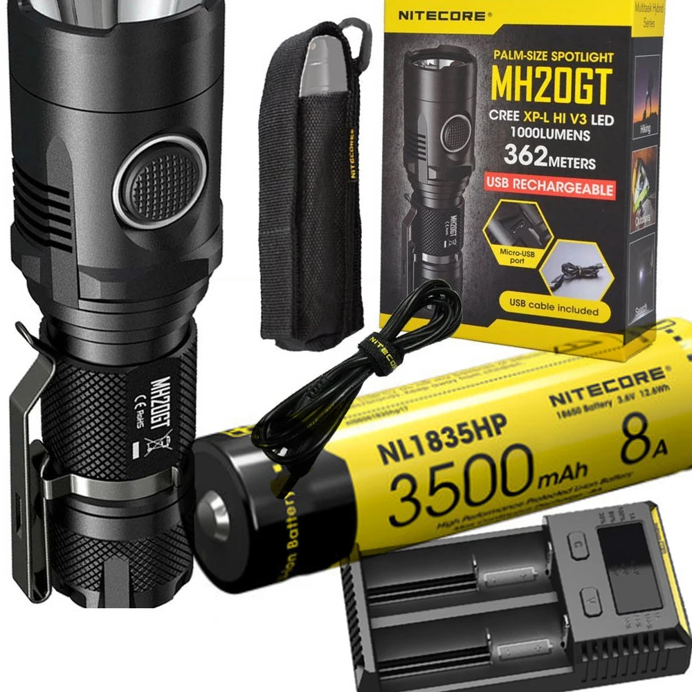 NITECORE MH20GT перезаряжаемая вспышка CREE XP L HI V3 макс. 1000 лм дальность луча 362 метра