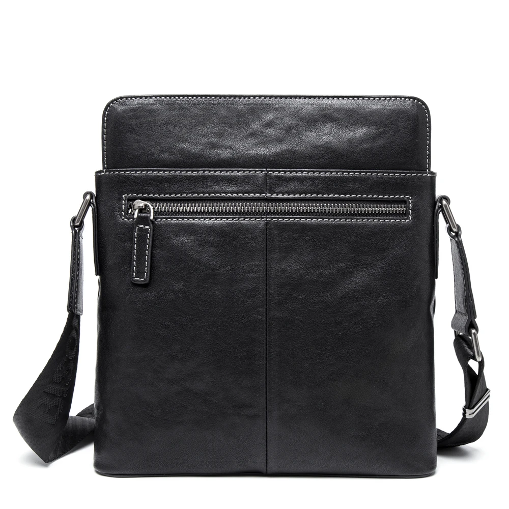 BISON DENIM натуральная кожа мужская сумка растительного дубления мессенджер модная