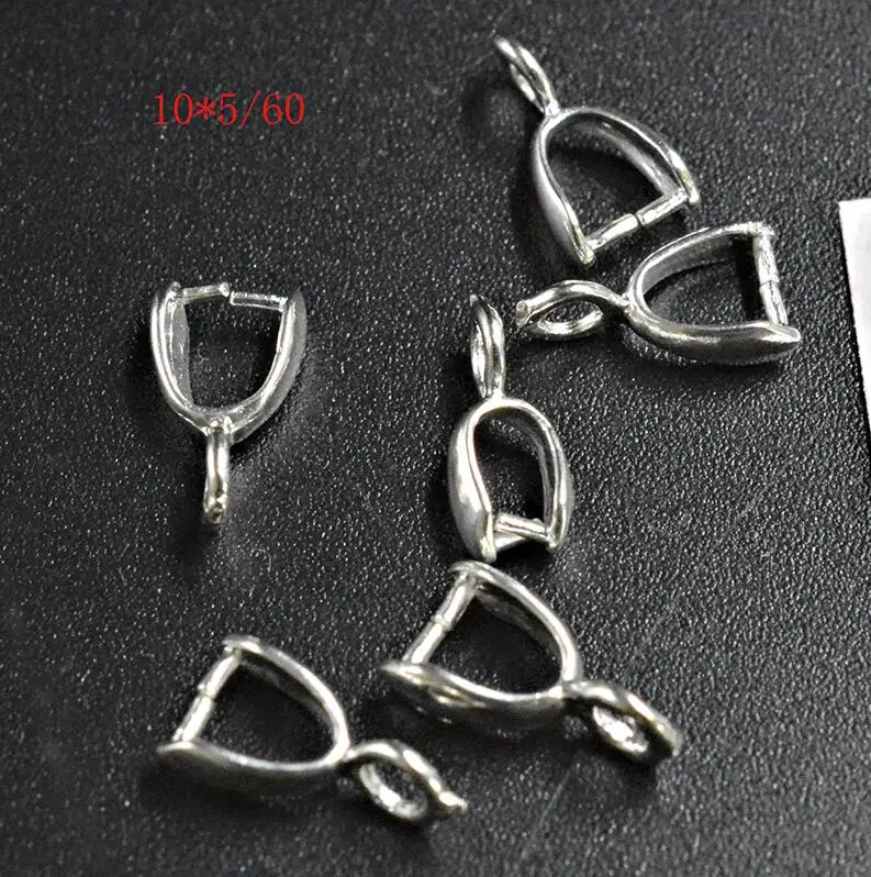 rhodium FLTMRH 30 шт. 10*5 мм Серебряные Зажимы для подвески, подвесные застежки, фурнитура для ювелирных изделий, аксессуары для ювелирных изделий - Цвет: rhodium