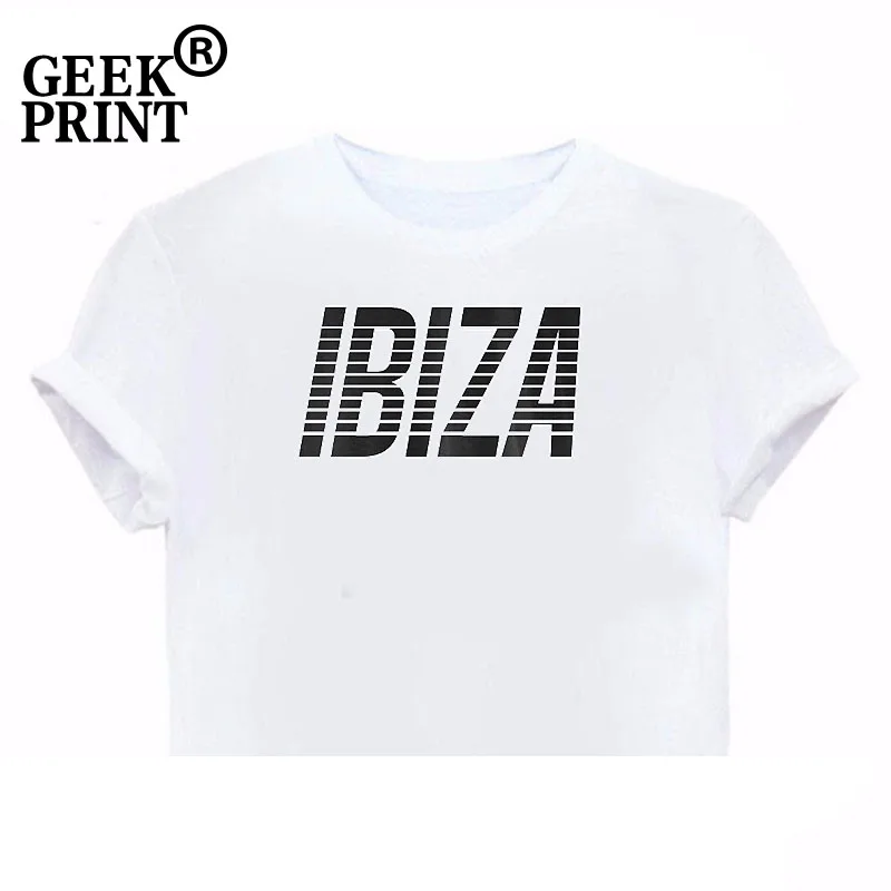 Женские топы IBIZA футболка с графическим принтом летняя танцевальная домашняя