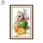 Набор для вышивки крестом Joy Sunday Hibiscus DMC, ваза и апельсины, 11CT 14CT, ручная вышивка для рукоделия