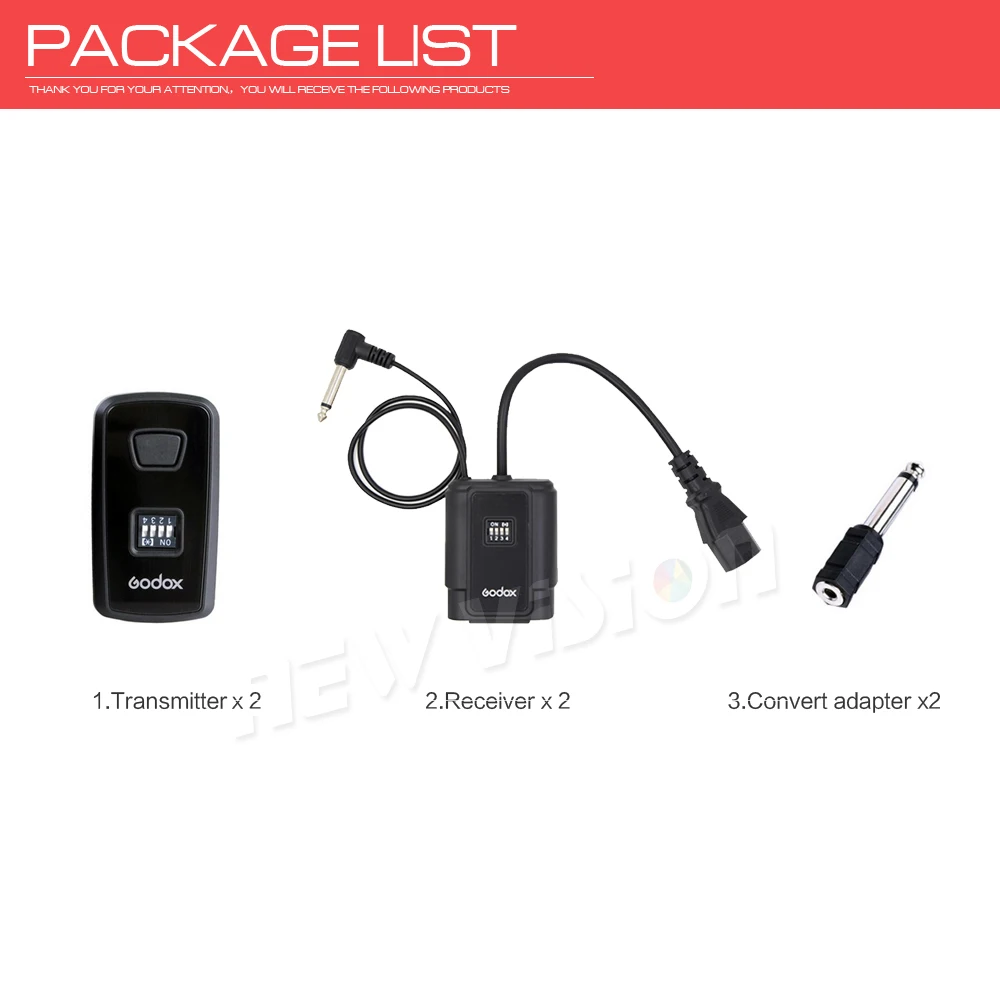 Беспроводной триггерный передатчик GODOX и 2 приемника для студийной