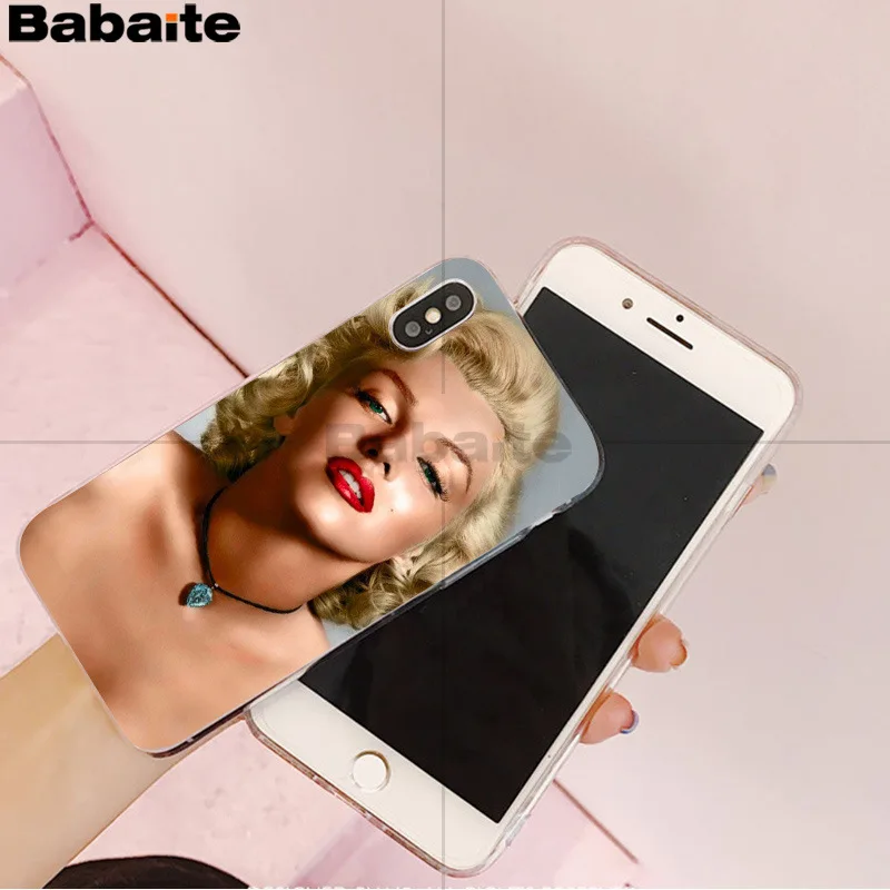 Marilyn Monroe мягкий чехол для телефона из ТПУ iPhone X XS MAX 6 6s 7 7plus 8 8Plus 5 5S SE XR 12 mini