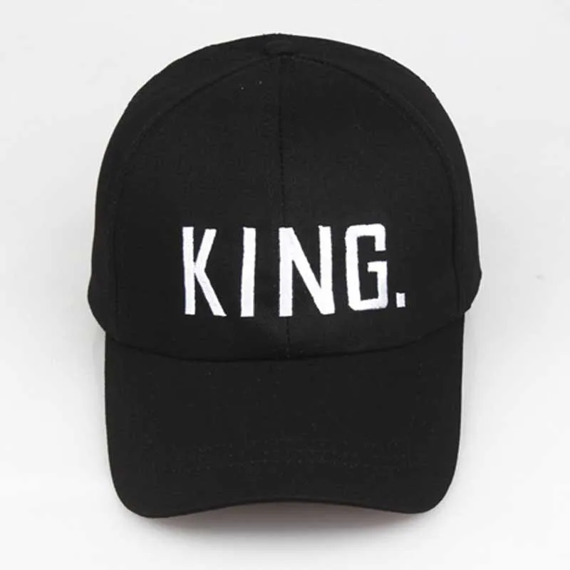 Бейсбольная кепка King and queen Snapback для мужчин и женщин черная шапка папы хип хоп пара