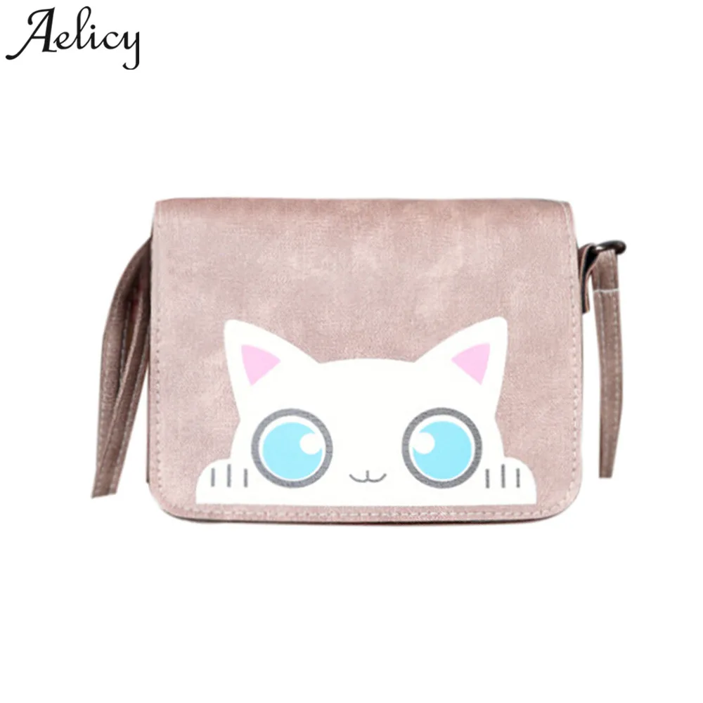 Женская сумка через плечо Aelicy винтажная с рисунком кошки Прямая поставка