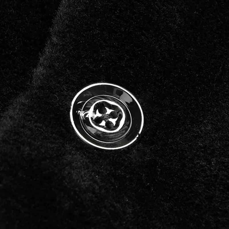 

Winter Top Quality Mens Sheep Shearling Overcoat Business Luxury Furry Fox Fur Collar Real Fur Mid Long Coat Banquet Party Coats