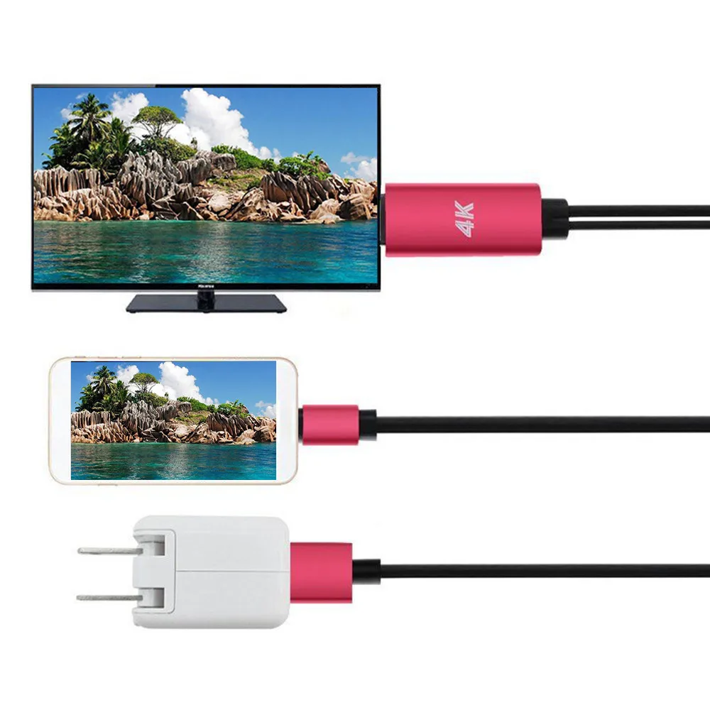 1 8 м USB C Type-C к HDMI 4K кабель HDTV TV цифровой av-адаптер для Samsung Note 9 разъем HD/USB/Type-C |