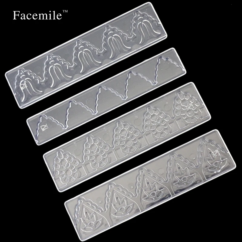 Facemile 4 шт./компл. набор инструментов для украшения торта помадки оборки ленты