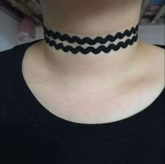 Двухслойное бархатное волнистое ниспадающее ожерелье на шею с ремнем для женщин