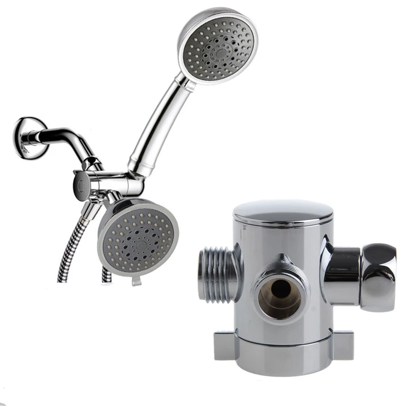 

3 Way T-adapter Valve For Toilet Bidet Shower Head Diverter Valve 1/2 Inch