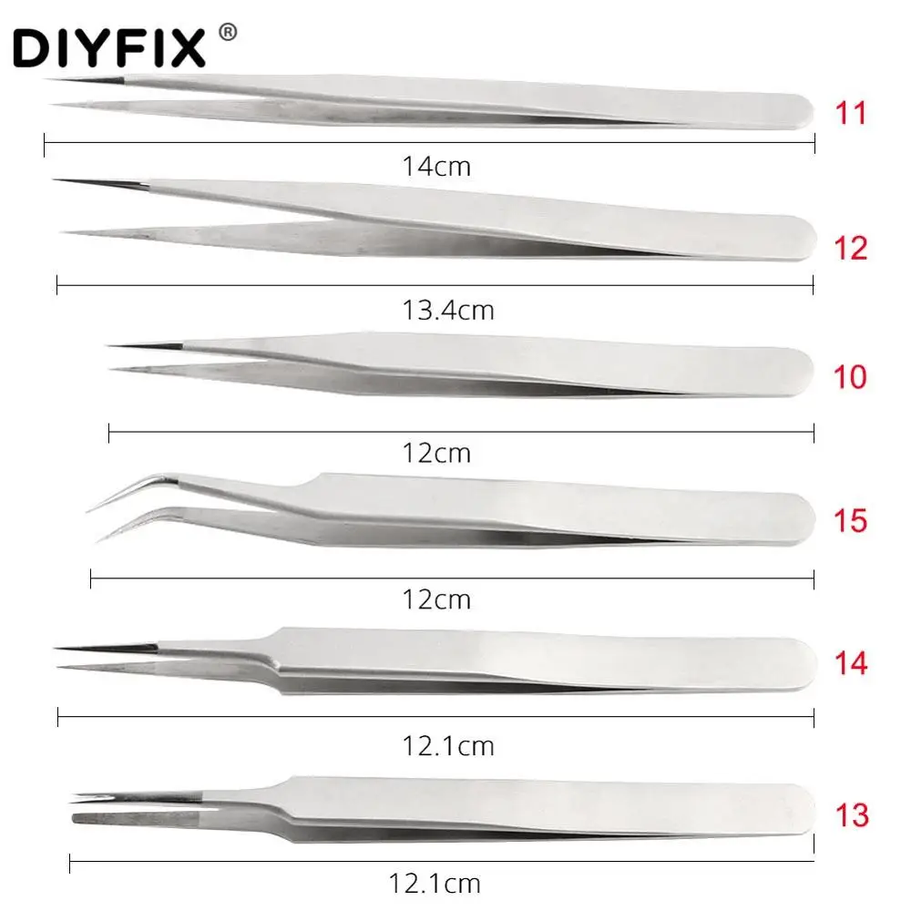 Пинцет для бровей DIYFIX инструмент наращивания накладных ресниц Пескоструйный из