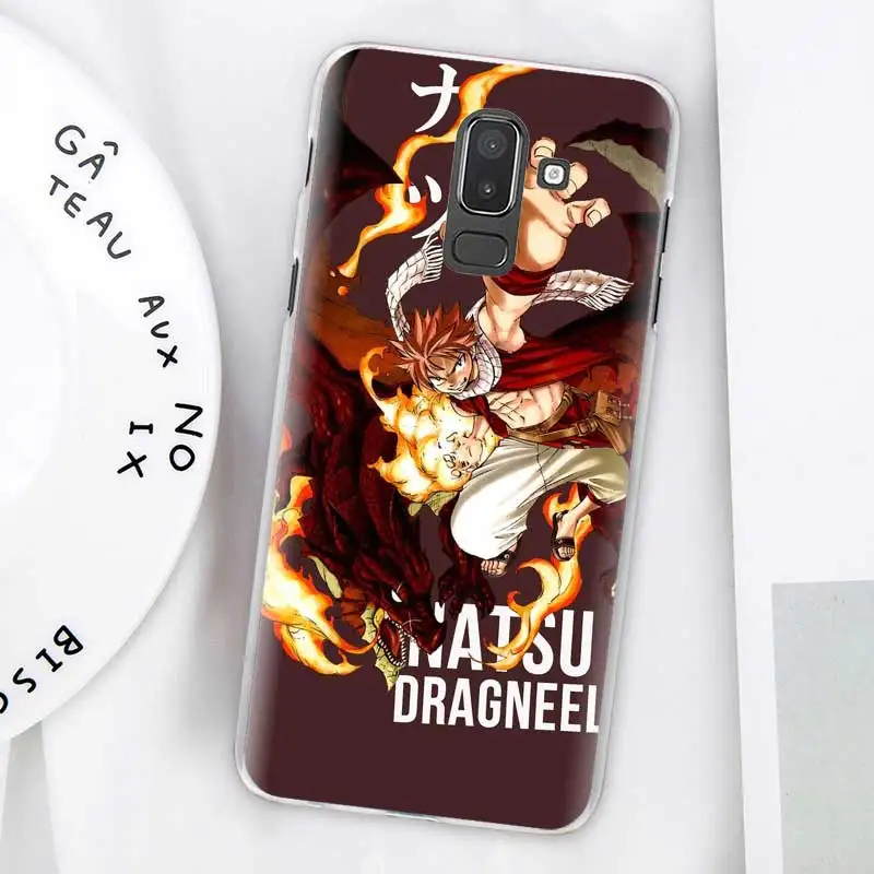 Аниме Манга Феи хвост Чехлы для samsung Galaxy J4 Plus J6 Plus J8 J3 J5 J7 J5 Prime жесткий чехол