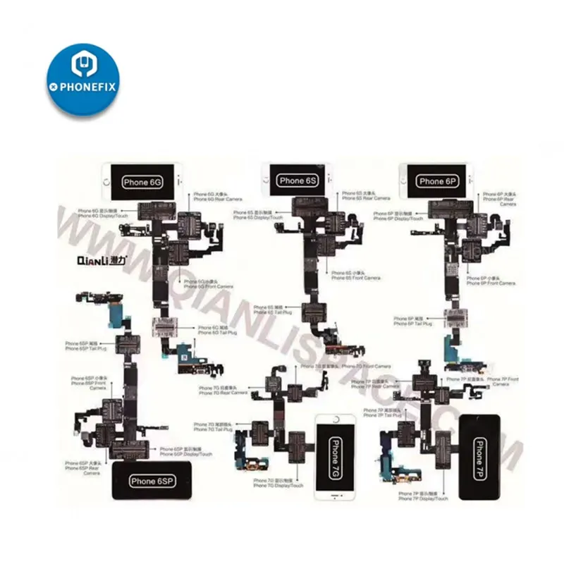 Контрольный кабель QIANLI iBridge FPC для iPhone 6 6P 6S 6SP 7 7P 8 8P X XS XSMAX Touch Передняя и задняя