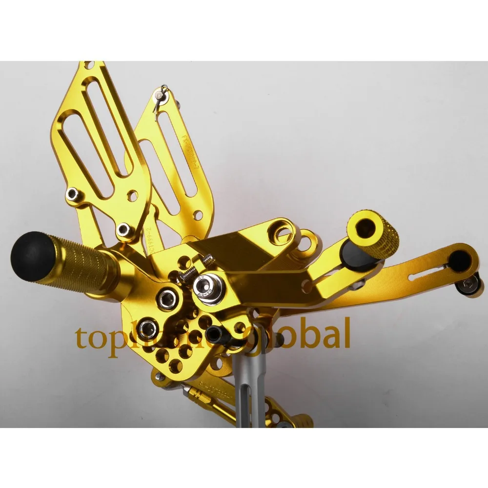 

Gold Motorcycle Parts CNC Rearsets Foot Pegs Rear Set For DUCATI 999 949 749
