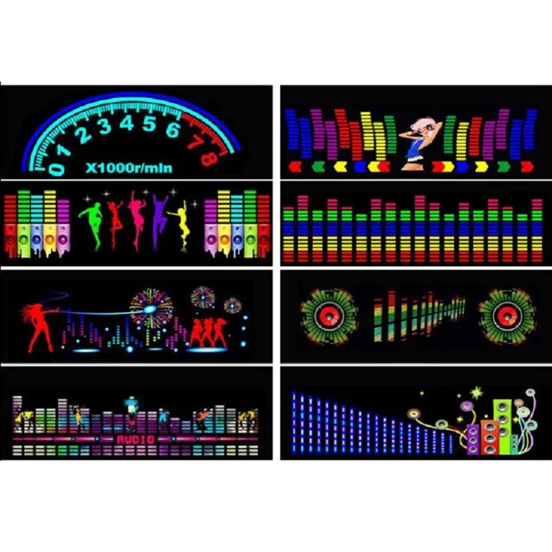 Автомобильная наклейка музыкальный ритм светодиодсветодиодный прыгающая