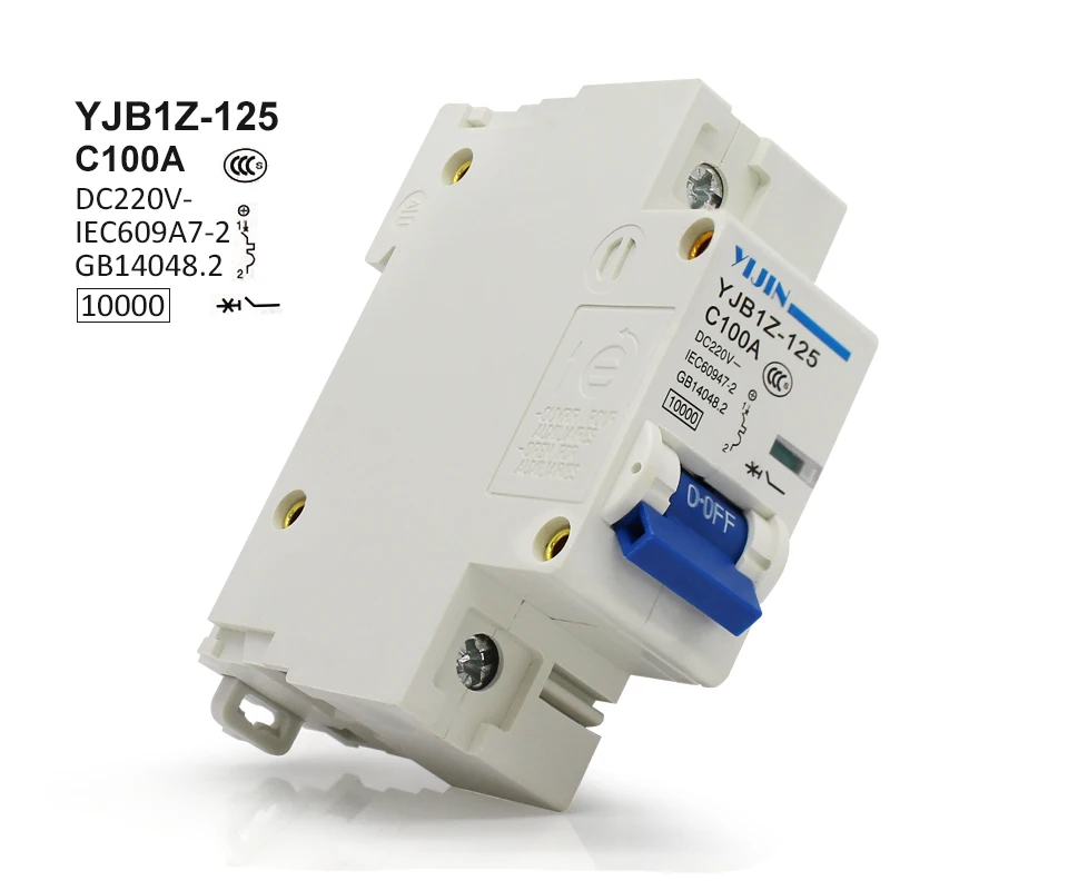 1P 100A 220V DC Автоматический выключатель (DC MCB мини автоматический выключатель) для PV