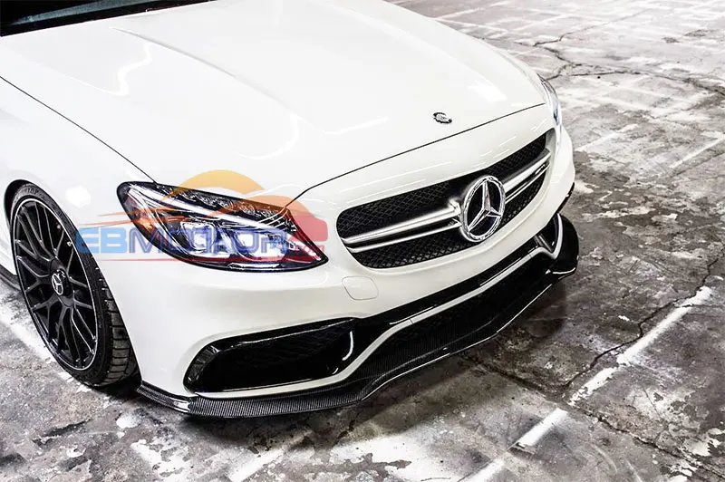 Неокрашенный PSM передний спойлер для Benz C63 AMG W205 4 двери 2015UP M156F | Автомобили и
