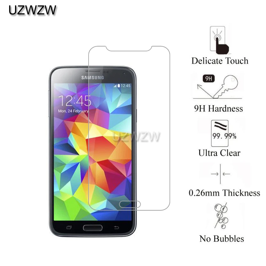 2 шт закаленное стекло для samsung Galaxy S5 G900 G900S G900F G900K G900L/M/A/T/V/P i9600 Защитная пленка для экрана стекло для S5