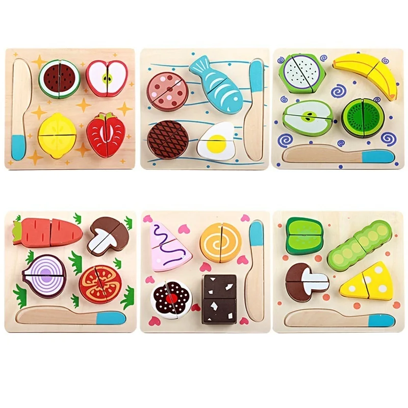 

Wooden Pretend Play Kids Toys Oyuncak 5pcs Food Fruit Cutting Blocks Kitchen Toys For Children Brinquedos Juguetes Brinquedo