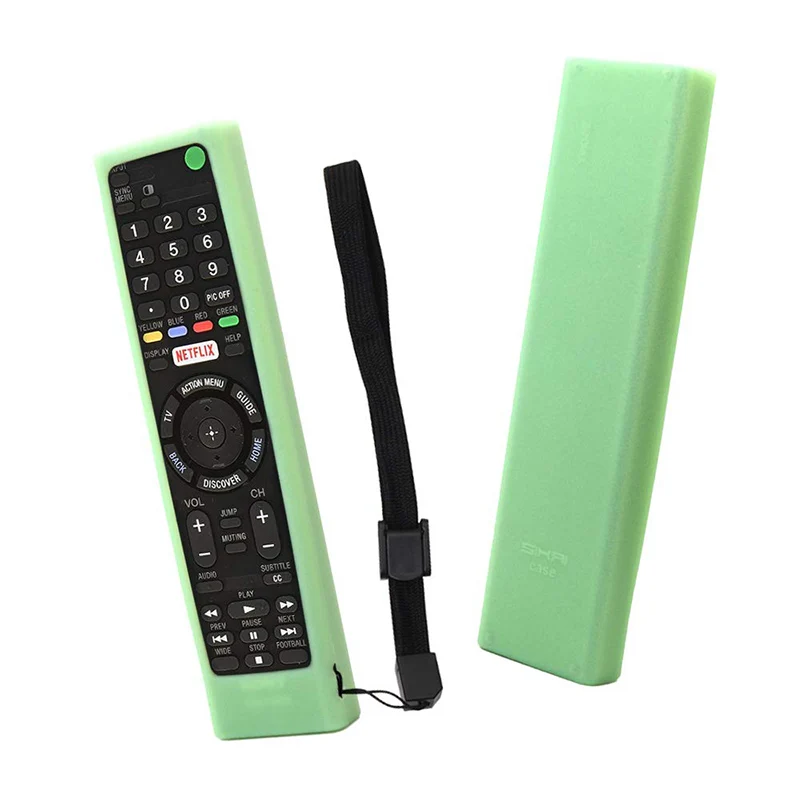 green only case Пульт дистанционного управления Управление Чехлы для sony RMF-TX300U RMT-TX200U RMT-TX102U RMF-TX200U SIKAI противоударный силиконовый чехол моющиеся красный - Цвет: green only case