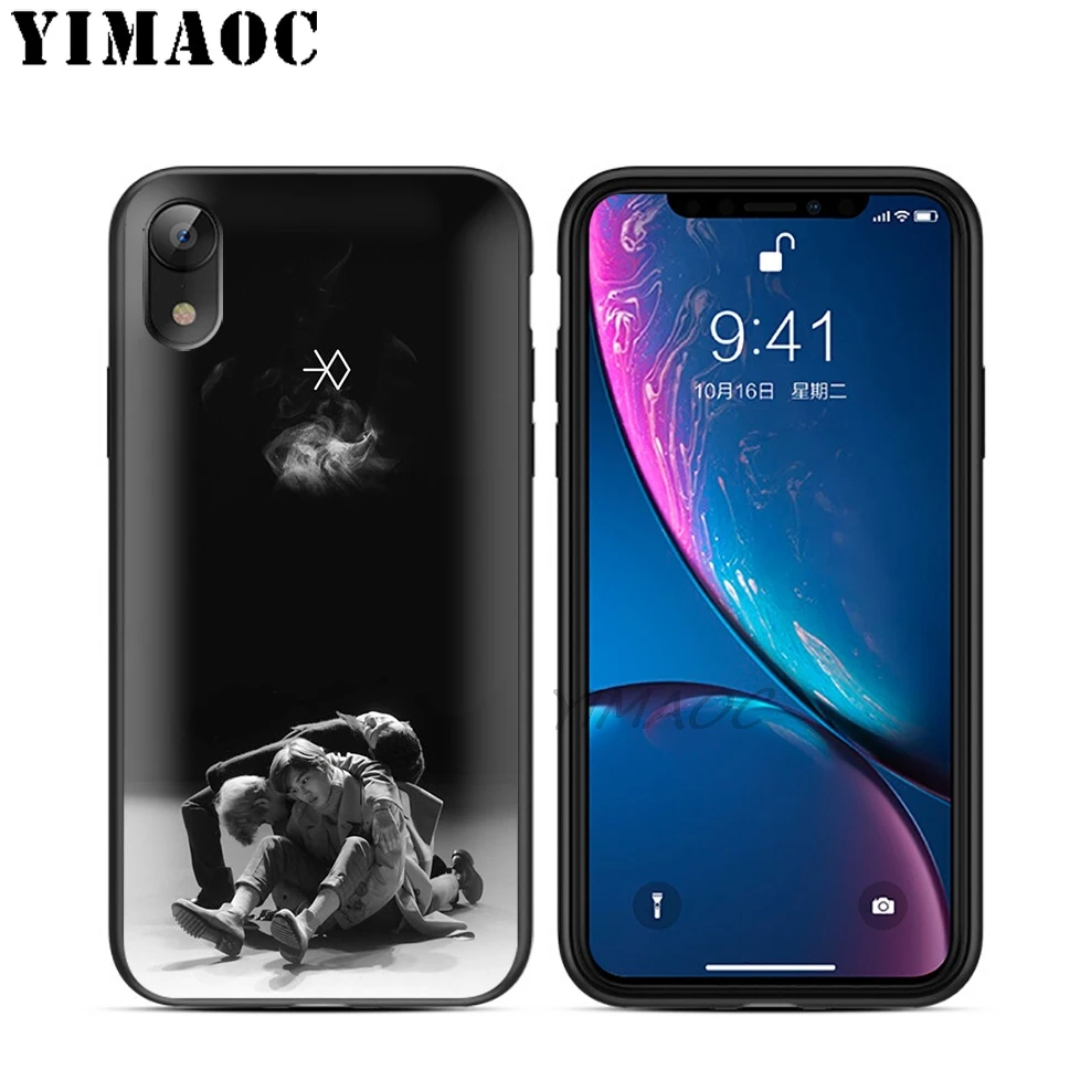 YIMAOC TEMPO EXO Новый Мягкий ТПУ Черный силиконовый чехол для iPhone X или 10 8 7 6 6S Plus 5 5S SE Xr Xs