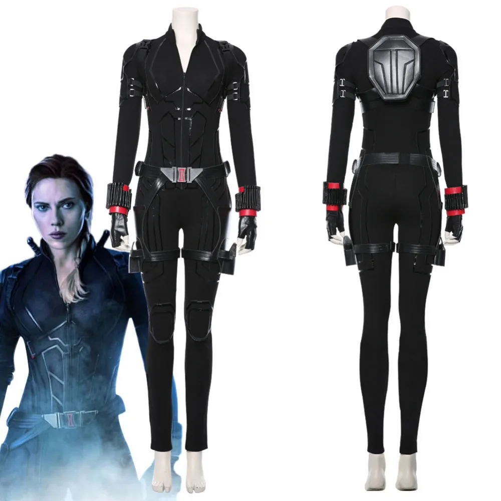 Black Cosplay Widow Costume Halloween Women Costumes Natasha Romanoff Costume Jumpsuit