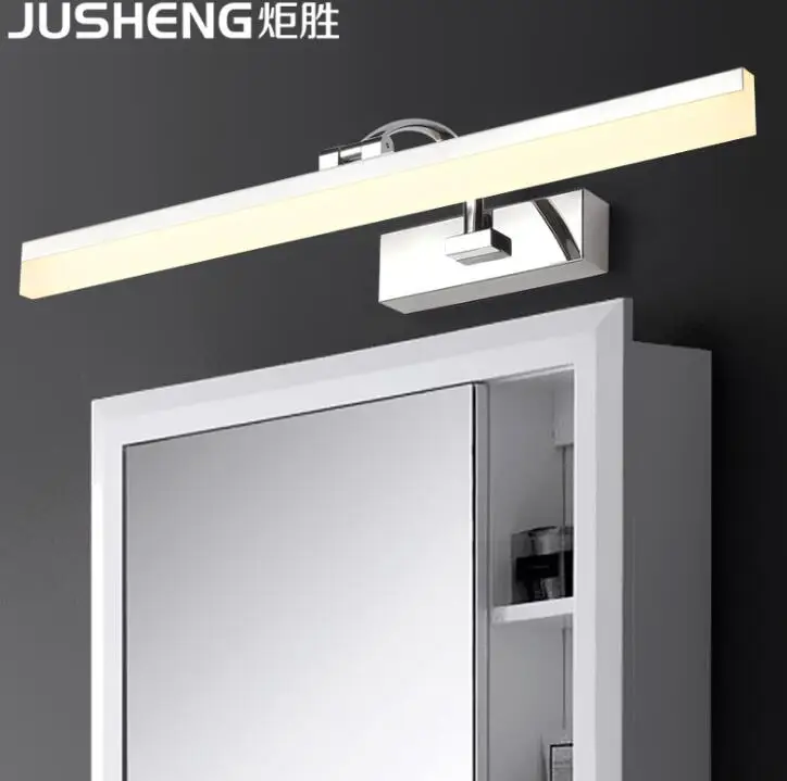 

Stainless steel mirror headlights LED bathroom bathroom moisture mirror cabinet light modern minimalist dressing table mirror