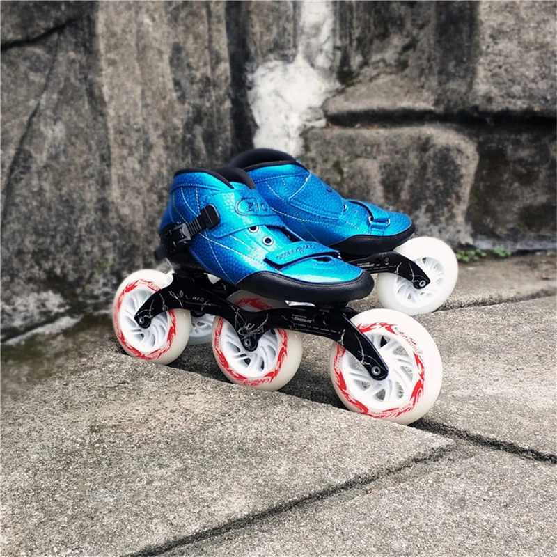 Кроссовки из углеродного волокна для скоростных коньков 3*125 мм 125 85A F1 PU|speed skate
