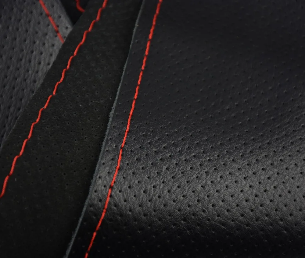 High quality hand sewing genuine leather car steering wheel cover apply to all 38cm handle super soft feel |