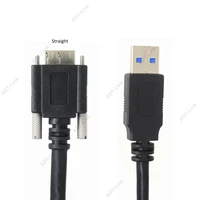 usb micro b cable with locking screws 1m 3m 5m usb 3 0 micro b industrial camera cables cameralink black