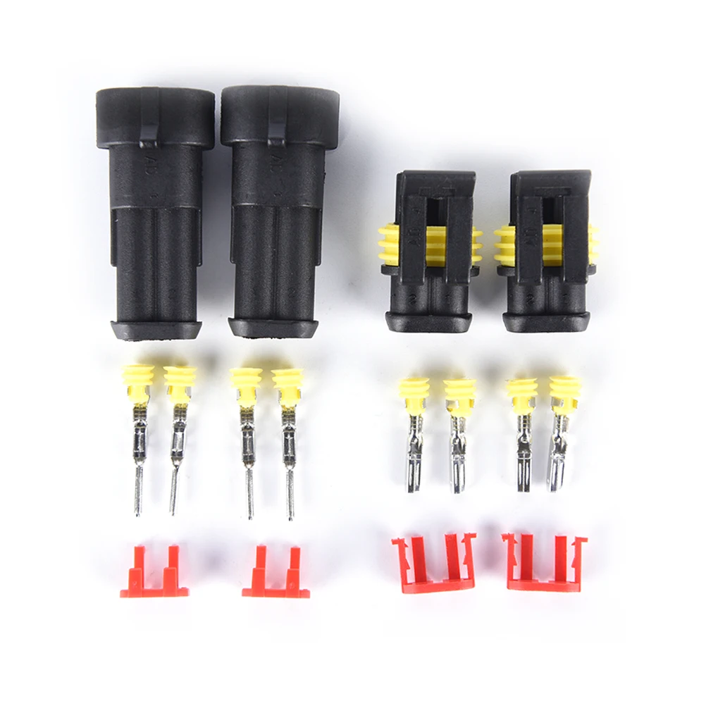 10 шт./партия Plug 2 Pin Way AMP супер уплотнение водонепроницаемый Электрический