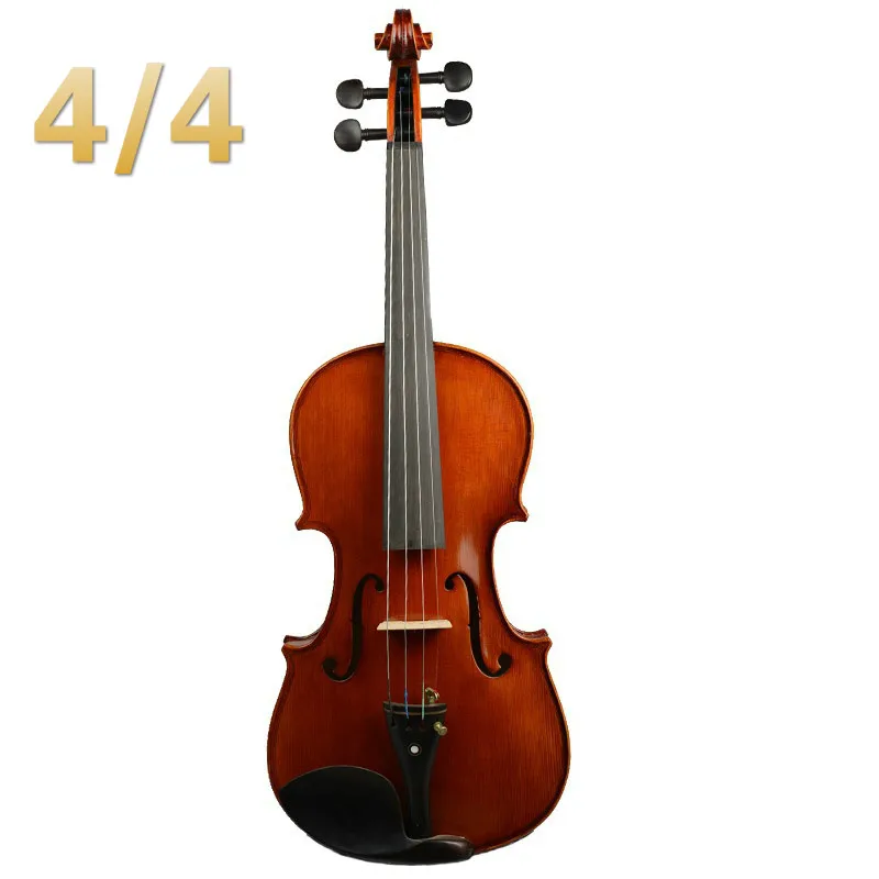 Скрипка Solidwood 4/4 скрипка ель Топ пылающий задний Набор мощный звук скрипка - Цвет: size44