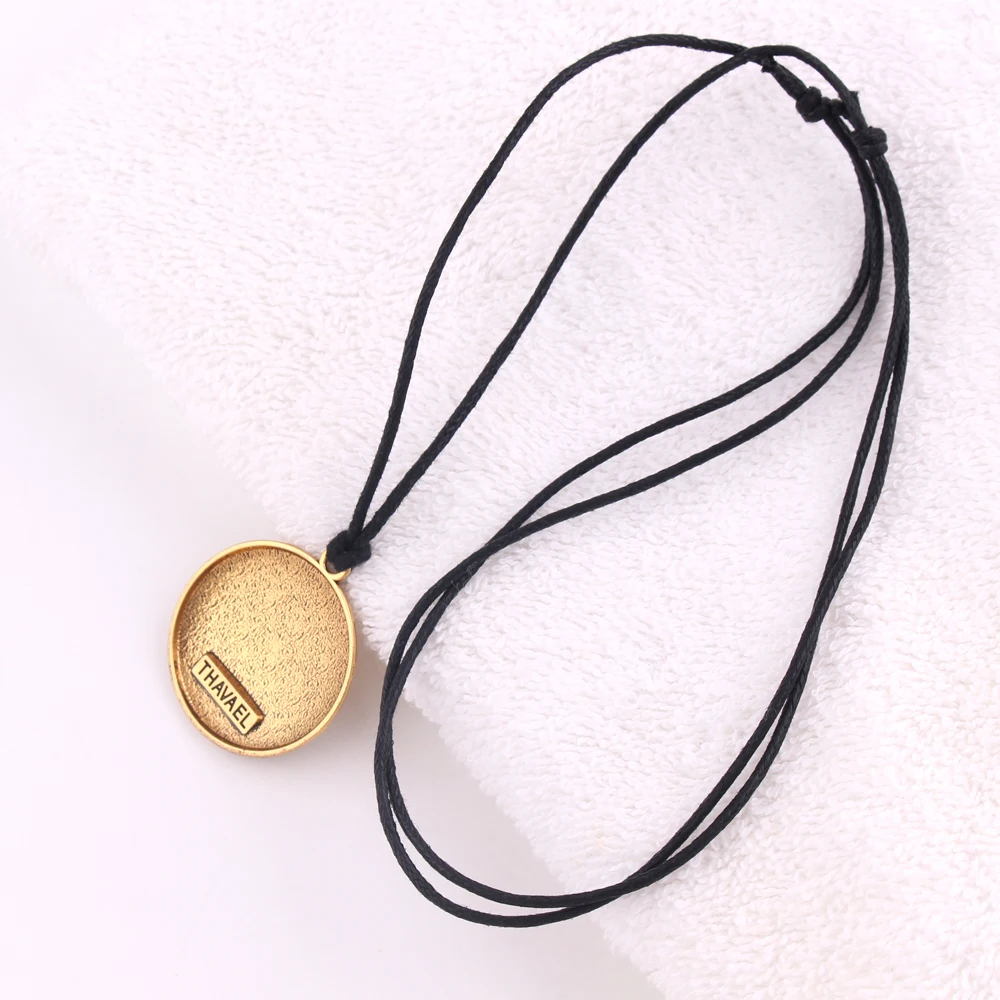 Seal of the Archangel Thavael Enochian Pendant Necklaces Talisman Amulet Angel Jewelry Vintage Wax Rope Necklace | Украшения и