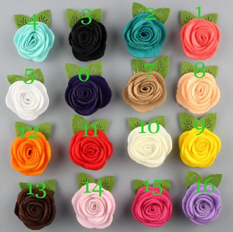 Ободок для волос сделай сам из фетра с цветами 2 дюйма 26 цветов 120 шт.|felt flowers diy|diy