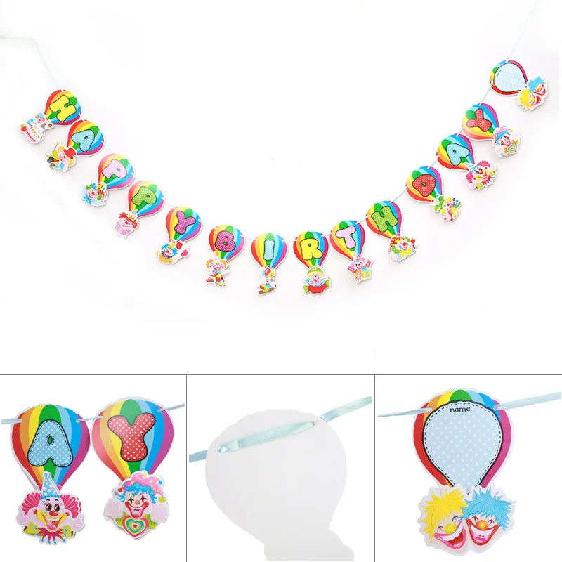 5 шт./партия праздничный баннер с изображением животных на день рождения для