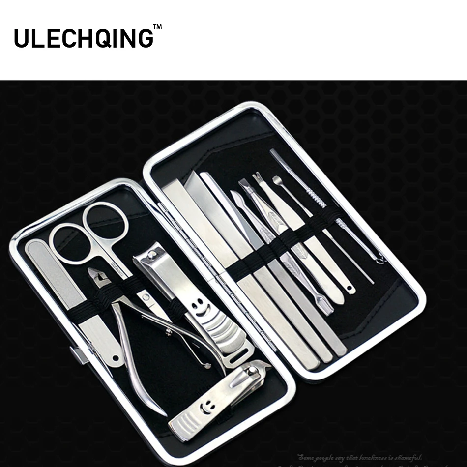 ULECHQING Manicure scissors Wholesale Clippers Nail Care Tools Pedicure Set Alicate de unha For a pedicure | Красота и здоровье