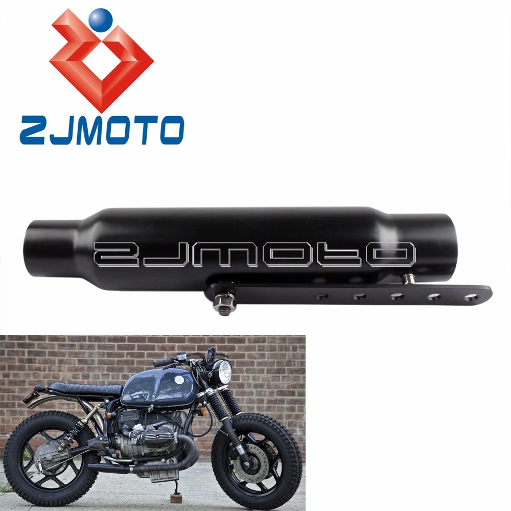 

Универсальный выхлопной глушитель для мотоцикла, труба 12 дюймов, выхлопная труба с коротким вырезом, черная, для Harley Cafe Racer Bobber