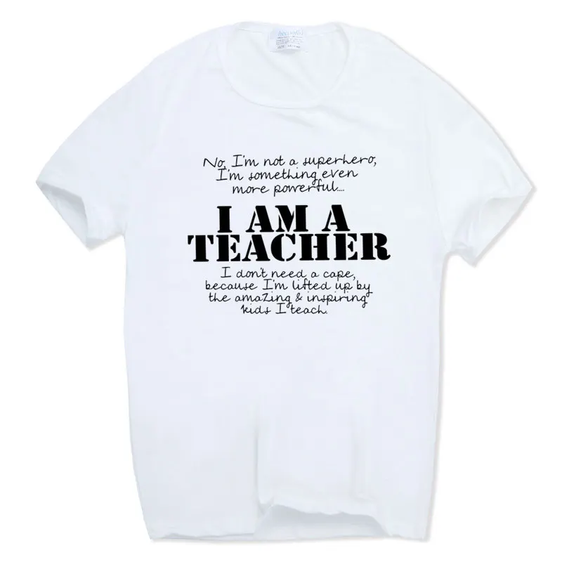 Мужская и женская футболка азиатского размера с принтом Trust Me I'm A Teacher забавная