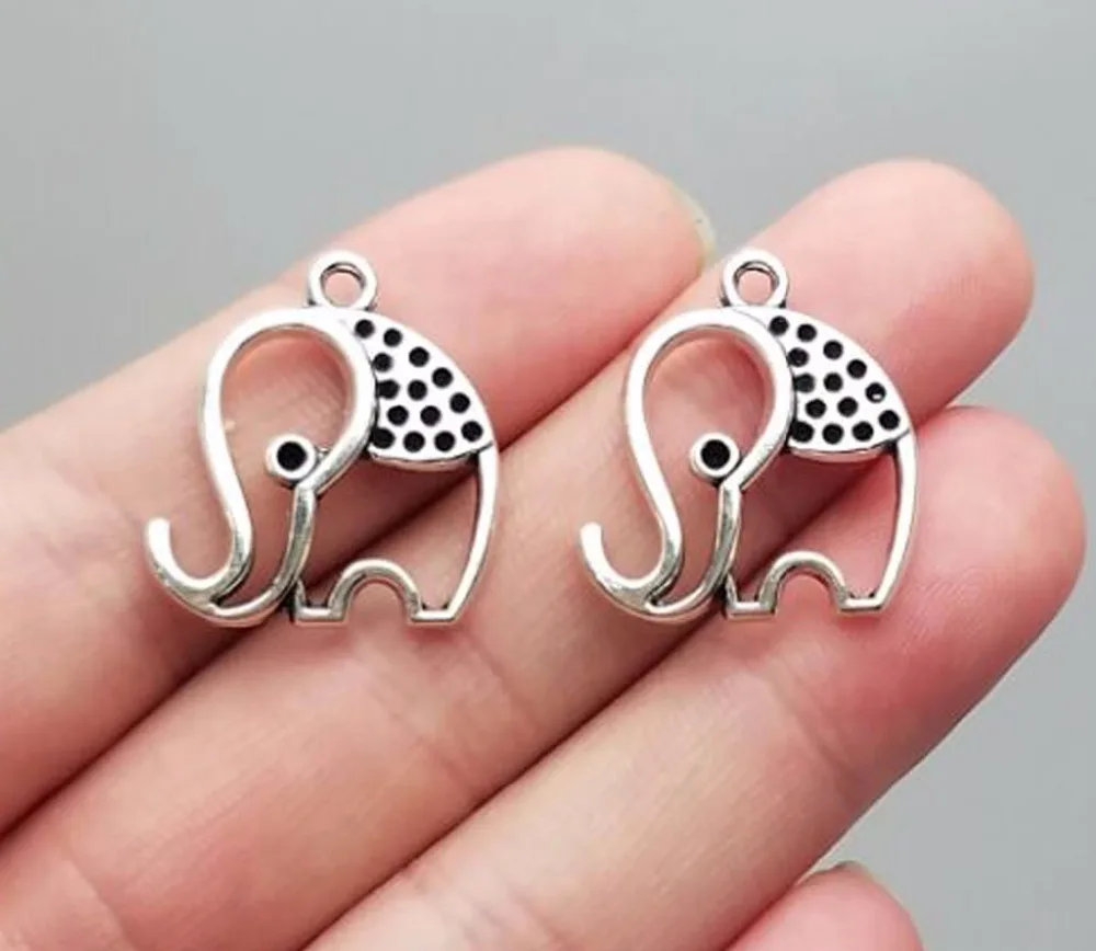 

20pcs/lot--23x22mm, Antique silver plated elephant charms,DIY supplies,Jewelry accessories