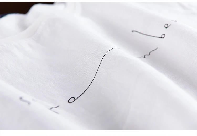 Round neck print letters short sleeve pure linen t shirt men summer casual t-shirt men white thin flax tshirt mens camiseta 3XL