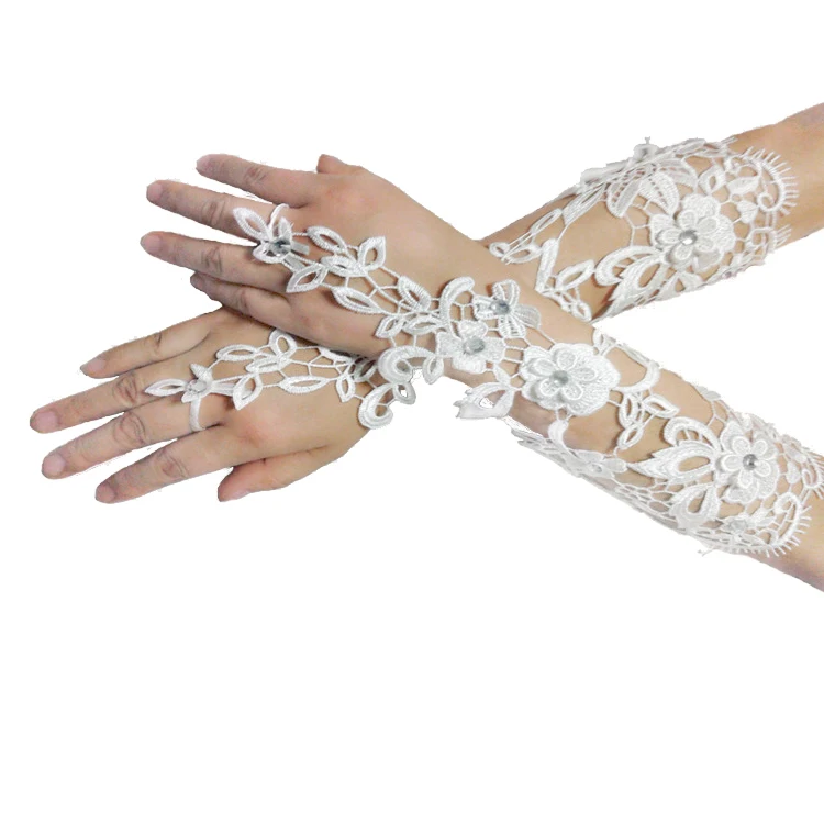 2014 free shipping new design lace wedding gloves for dresses cheap and high quality Bridal Gloves | Свадьбы и торжества