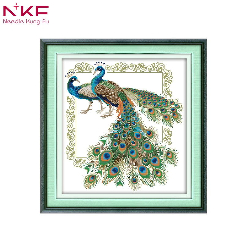 Счастливые павлины домашний декор ручной вышивки крестиком наборы diy