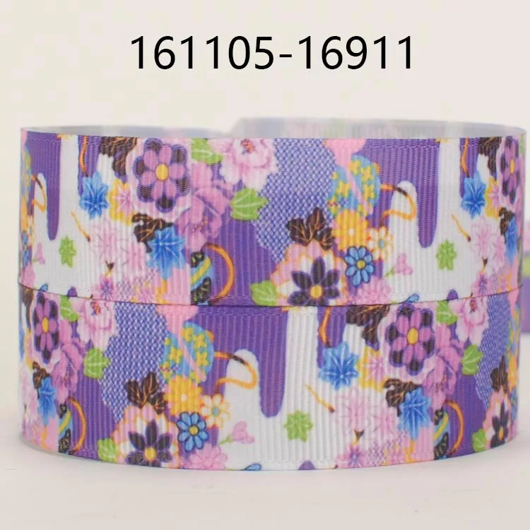 10 ярдов-Различные размеры японский стиль печатная Grosgrain лента-японские цветы