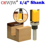 1pc flush trimtemplate router bit with shank bearing 58 x 34 woodworking cutter tenon cutter for woodworking tools