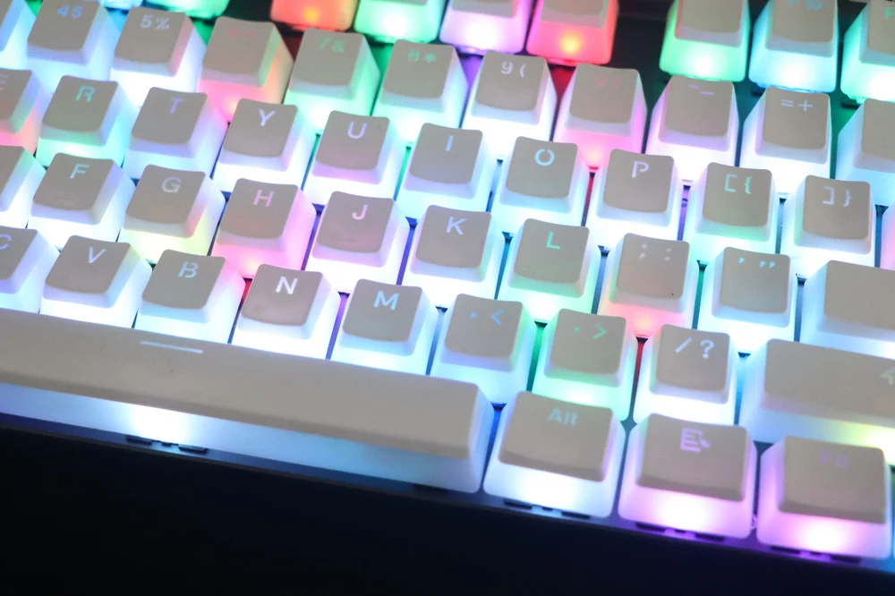 Двойная съемка 108 ключ ANSI макет PBT OEM профиль пудинг Двойная кожа с подсветкой Keycap для механической клавиатуры MX переключатели белый