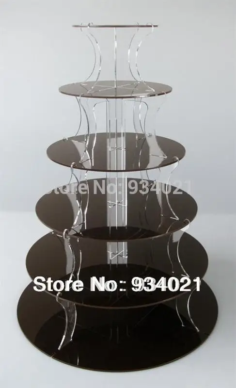 

Black 6 Tier Acrylic Cake Stand wedding decoration