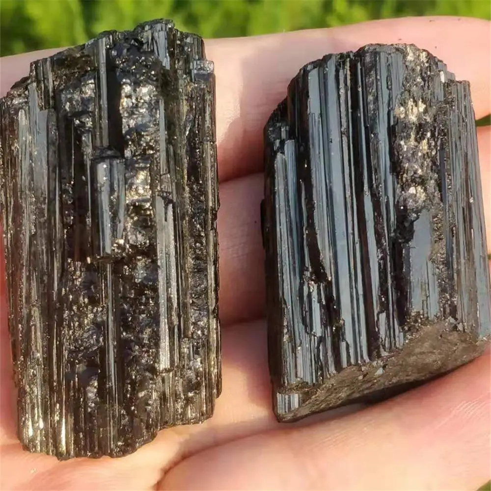 1 шт. натуральный черный турмалин кристалл шероховатый камень минеральный