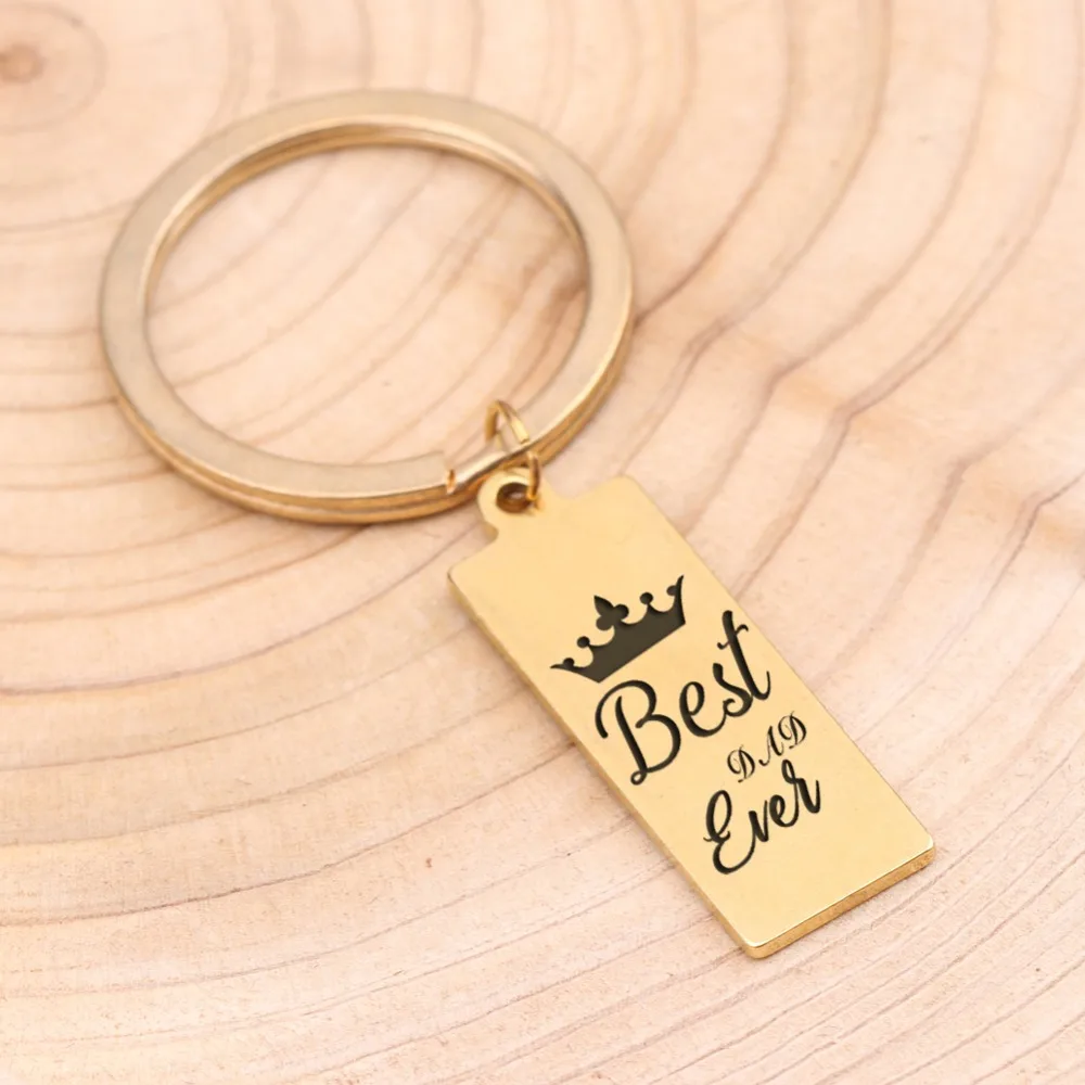 Лучший папа Ever брелок для папы подарок на день рождения отца мужской ювелирный